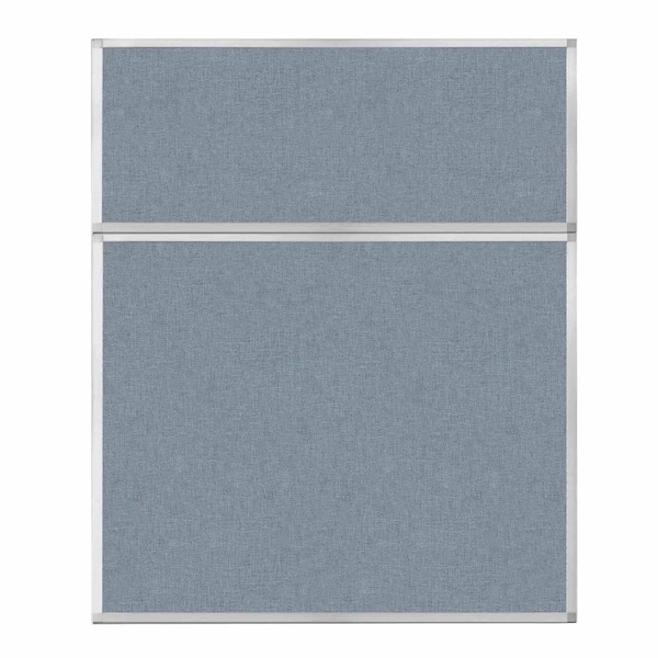 Hush Panel Configurable Cubicle Partition 5' x 6' Powder Blue Fabric
